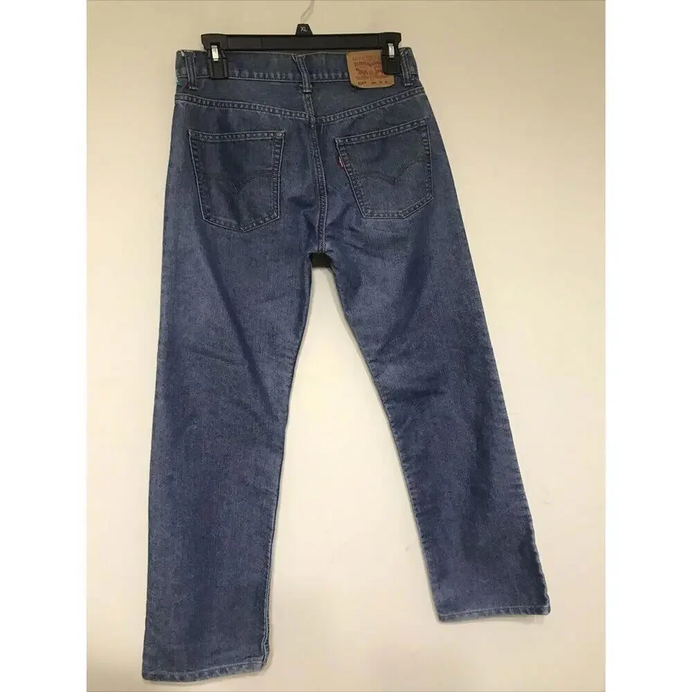 Levi's 514 Jeans Mens 29x29 Blue Straight Leg Denim Back Pocket